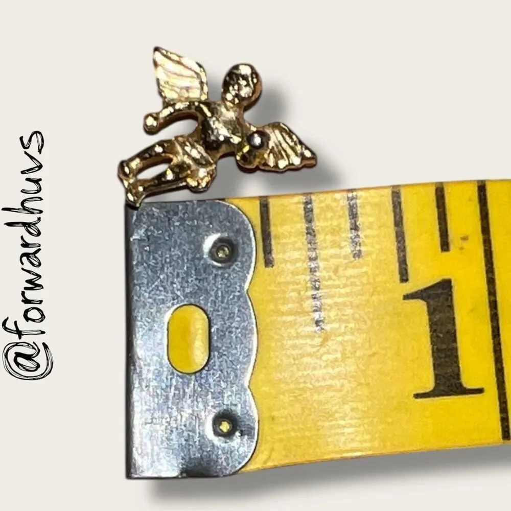 Bundle Sale 3 for $15 | Pair of Angel Pins - Praying Figure & Flying Cherub